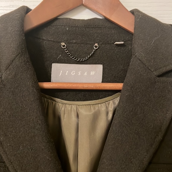 Drop in Price - UK brand JIGSAW dark green, wool, military jacket. - Picture 2 of 5